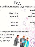 Род существительных в английском